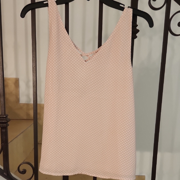 Express Pink Polka Dot Top - Picture 1 of 6
